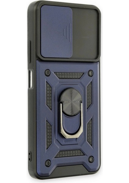 Xiaomi Poco M4 Pro 5g Kılıf Pars Lens Yüzüklü Silikon - Lacivert fiyatları