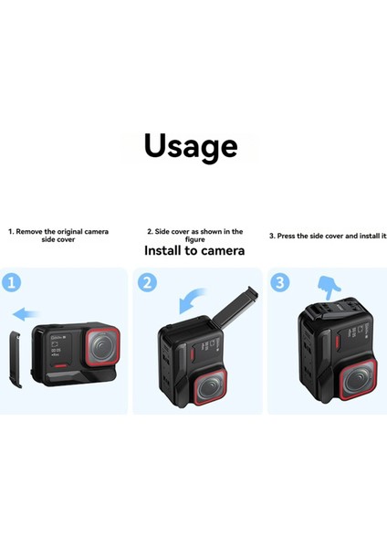 INSTA360 Ace Pro 2 Için Vrıg Pil Kapağı Ace Pro 2 Için Hızlı Serbest Bırakma Adaptör Aksesuarı (Yurt Dışından) fiyatları