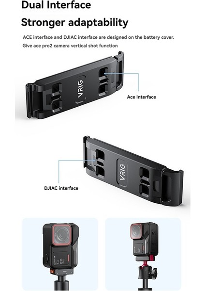INSTA360 Ace Pro 2 Için Vrıg Pil Kapağı Ace Pro 2 Için Hızlı Serbest Bırakma Adaptör Aksesuarı (Yurt Dışından) modelleri