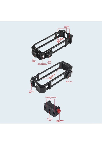 INSTA360 X4 Kamera Genişleme Çerçevesi Için Hızlı Montaj Alüminyum Koruyucu Kafes Soğuk Ayakkabı 1/4 Katlanabilir Adaptör Bisiklet Tutucu (Yurt Dışından) fırsatları