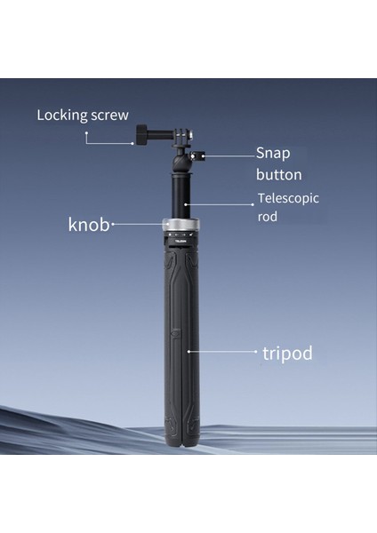 Telesin 360 ° Rotasyon 1 5m Selfie Stick For Gopro Kahraman Için Katlanabilir Tripod 12 11 10 9 8 7 6 5 INSTA360 Djı Osmo Eylem (Yurt Dışından) fırsatları