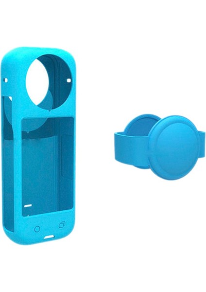 INSTA360 X4 Lens Kapak Kapağı Toz Geçirmez Gövde Koruyucu Kılıf Için Mavi Anti Çizelge Silikon Kasa Insta 360 X4 Kamera (Yurt Dışından)