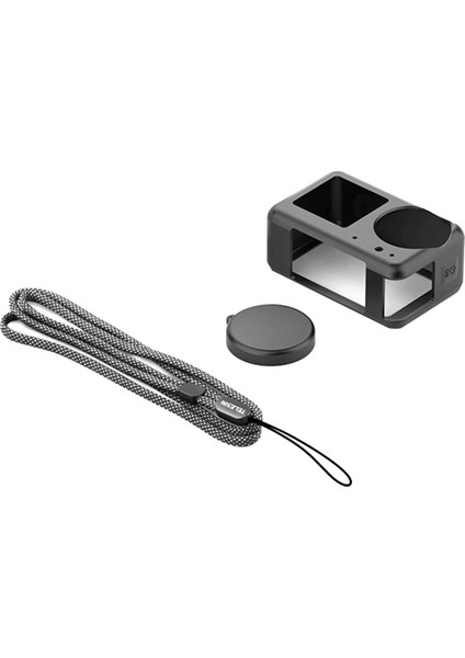Telesin Silikon Koruyucu Kılıf Kapağı Djı Osmo Actıon 5/4/3 Anti-Lost Lanyard Kamera Len Protector Cap ile (Yurt Dışından)