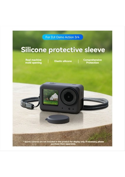 Telesin Silikon Koruyucu Kılıf Kapağı Djı Osmo Actıon 5/4/3 Anti-Lost Lanyard Kamera Len Protector Cap ile (Yurt Dışından) modelleri