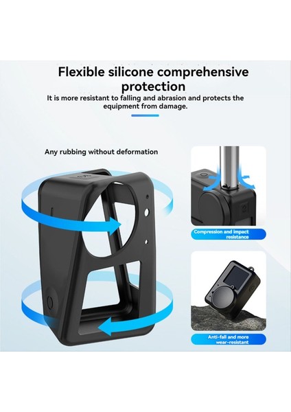 Telesin Silikon Koruyucu Kılıf Kapağı Djı Osmo Actıon 5/4/3 Anti-Lost Lanyard Kamera Len Protector Cap ile (Yurt Dışından) indirimleri