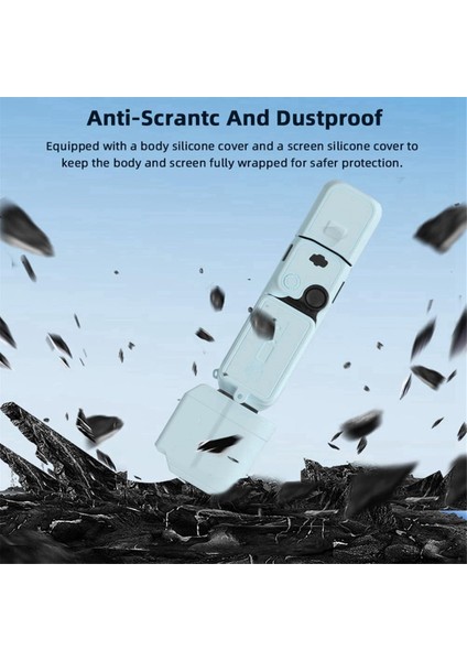 Djı Osmo Pocket 3 Silikon Koruyucu Kılıf Vücut Kılıfı ile Set Lens Koruyucu Kapak Kavrama Kılıfları B Mavi (Yurt Dışından) modelleri