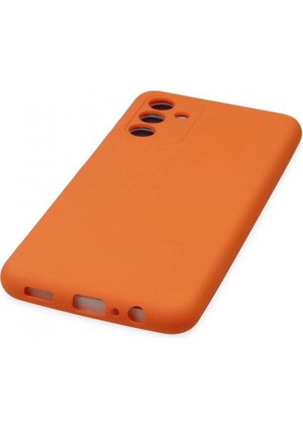 Samsung Galaxy A04S Kılıf Nano Içi Kadife Silikon - Turuncu indirimleri
