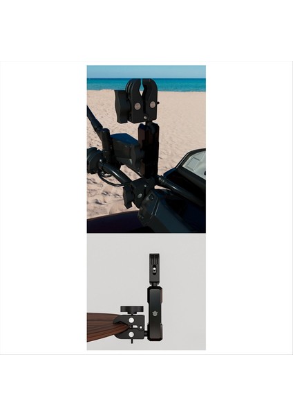 Kamera Kelepçesi Montaj Süper Kelepçe Adaptörü Çift Kafa Motosiklet Bisiklet Kamera Montajları Için Çift Fonksiyonlu Tutucu 9cm (Yurt Dışından) indirimleri