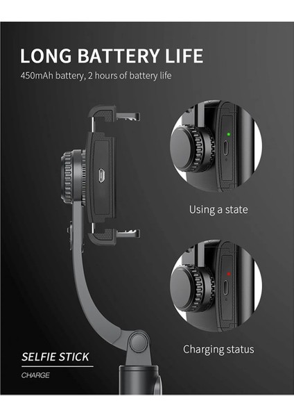 Elde Gimbal Stabilisateur Selfie Stick Smartphone Action Kameralar Bluetooth Tripod (Yurt Dışından) fırsatları