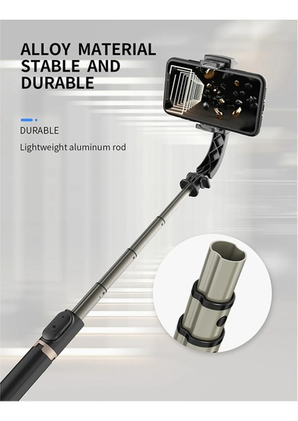 Elde Gimbal Stabilisateur Selfie Stick Smartphone Action Kameralar Bluetooth Tripod (Yurt Dışından) indirimleri