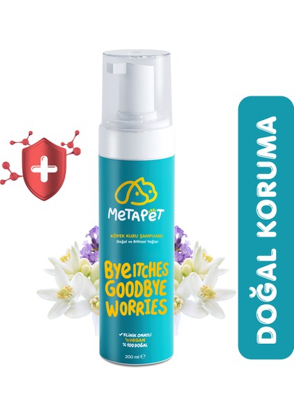 Köpekler için Kuru Köpük Şampuanı, Bit Pire Parazit Kene Tarağı Tasması ile Kullanılabilir