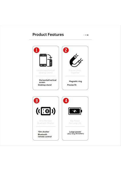 Elde Taşınır Selfie Booster Çok Fonksiyonlu Video Selfie Vlog Kavrama Taşınabilir Manyetik El Cep Telefonu Stabilizatör C (Yurt Dışından) modelleri