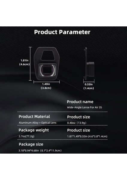 Djı Air 3s Için Geniş Açılı Lens Özel Drone Kamera Geniş Açılı Filtre 110 Derece Geniş Açılı Lens (Yurt Dışından) indirimleri