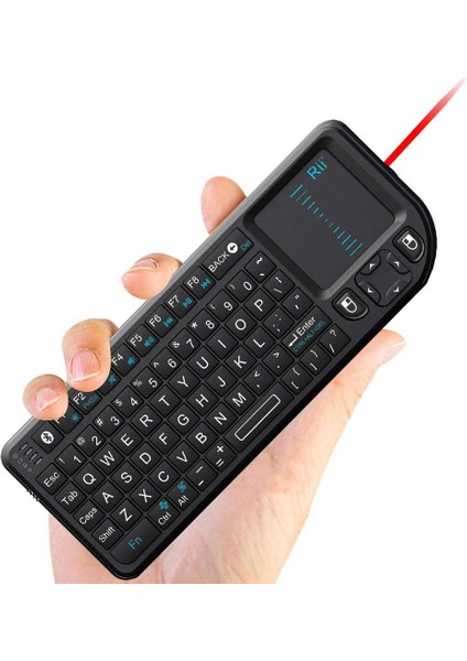 K02+ Kablosuz Bluetooth Lazerli Rii Mini Klavye Touchpad Mouse Pc Laptop Için (Yurt Dışından)