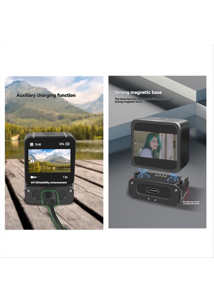 Djı Action2 - Kamera Tutucusu Için Type -C Şarjlı Manyetik Baz Adaptörü 1/4 Arri Arayüzü (Yurt Dışından) modelleri