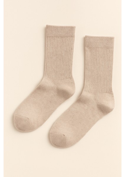 Kadın New Shine Soket Ekru