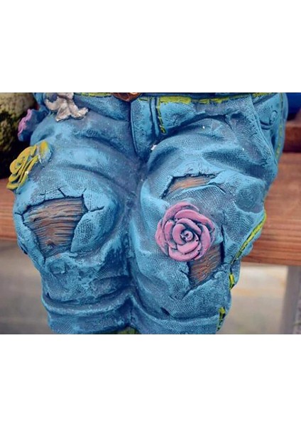 Kot Kıyafet Pantolon Reçine Saksılar Yaratıcı Kot Pantolon Ekici Bahçe Dekorasyonu Yaratıcı Kot Şekil Reçine Diy B (Yurt Dışından) indirimleri