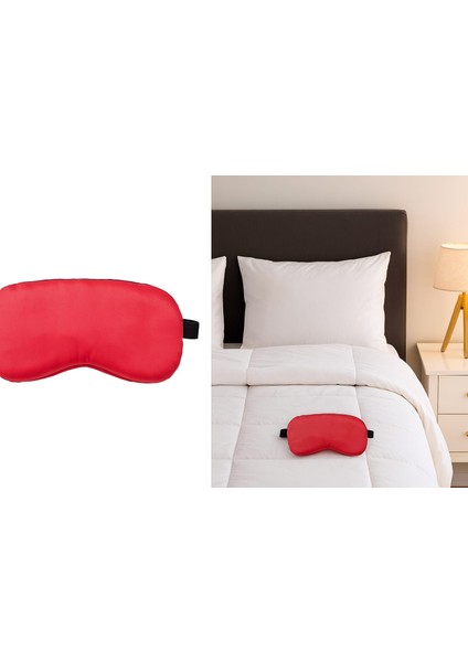 Uyku Bandı Göz Bandı Ipek Saten Kırmızı Yoga Bandı Toka Hediyeli fiyatları