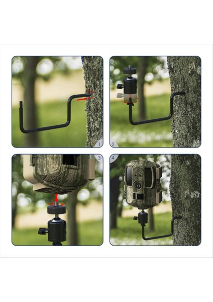Trail Kamera Ağacı Montajı 360 Derece Ayarlanabilir Oyun Kamera Montajı 1/4 Inç Vidalı Kolay Kurulum 2 Paket (Yurt Dışından) indirimleri