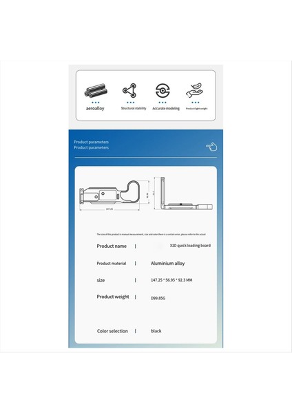 Hasselblad X2D Özel Hızlı Serbest Bırakma Plakası Push-Pull L Plaka Sapı Yatay ve Dikey Çekim L Şeklinde (Yurt Dışından) fiyatları