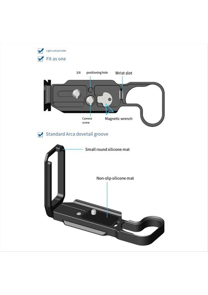 Hasselblad X2D Özel Hızlı Serbest Bırakma Plakası Push-Pull L Plaka Sapı Yatay ve Dikey Çekim L Şeklinde (Yurt Dışından) modelleri