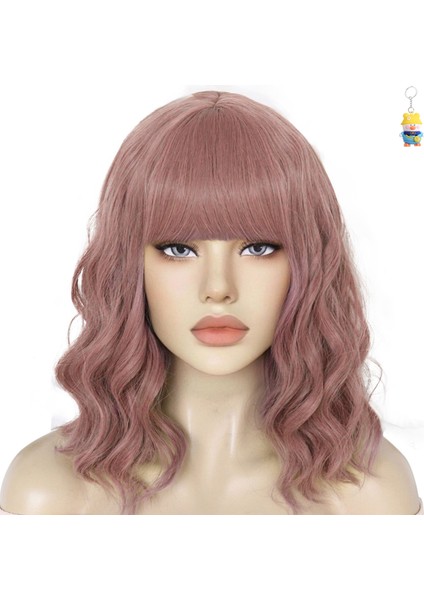 Peruk Çok Renkli Qi Bangla Kısa Kıvırcık Saç Uzun Saç Kafa Kapağı (Yurt Dışından)