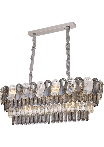 Sento 80'lik Yemek Masası Üstü Sıralı Kristallli Avize fiyatları