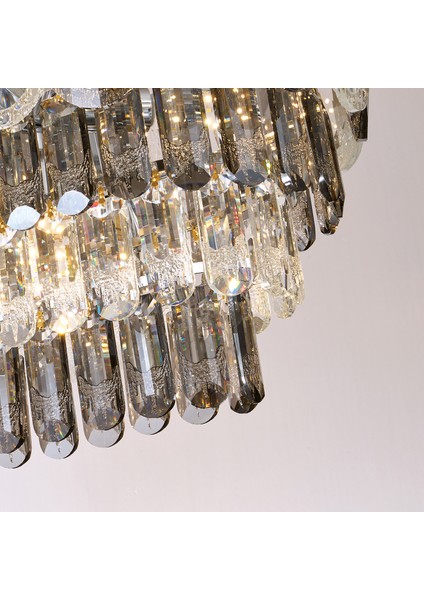 Sento 80'lik Yemek Masası Üstü Sıralı Kristallli Avize modelleri