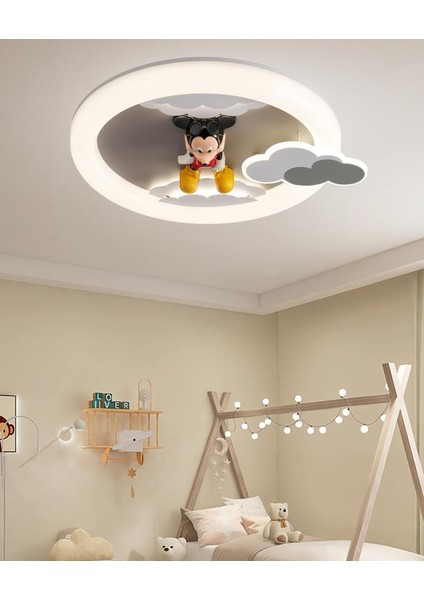 Moddy Ledli Mickey Desenli Plafonyer Çocuk Odası Avize fiyatları