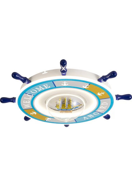 Loui Ledli Gemi Dümeni Desenli Plafonyer Çocuk Odası Avize fiyatları