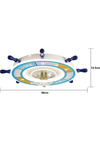 Loui Ledli Gemi Dümeni Desenli Plafonyer Çocuk Odası Avize indirimleri