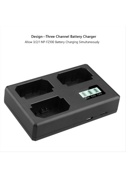 NP-FZ100 NPFZ100 Pil 3 Yuva Şarj Cihazı Sony Kamera Alpha A7R3 A6600 A6700 A7M3 Arr4 A7R4 A7R5 A7III Zv-E1 Fx3 (Yurt Dışından) fiyatları
