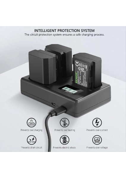 NP-FZ100 NPFZ100 Pil 3 Yuva Şarj Cihazı Sony Kamera Alpha A7R3 A6600 A6700 A7M3 Arr4 A7R4 A7R5 A7III Zv-E1 Fx3 (Yurt Dışından) indirimleri