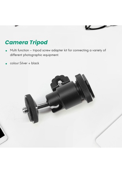 Kamera Vidası 21 Adet 1/4 Inç 3/8 Inç Dönüştürücü Dişli Vidalar 1/4 Inç Sıcak Ayakkabı Adaptörü Montaj Kamera Bilyalı Kafa Seti Kamera/tripod/monopod/ışık Standı (Yurt Dışından) modelleri