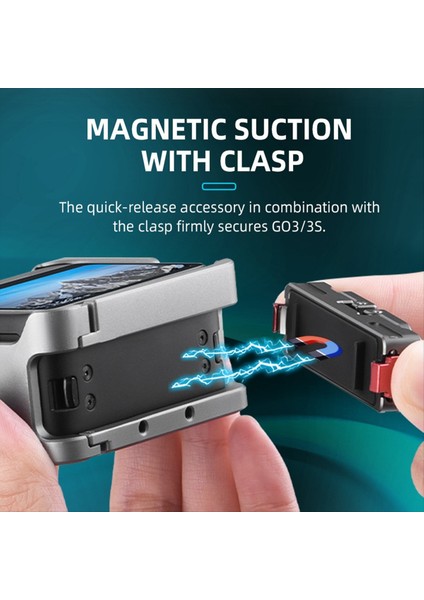 INSTA360 Go3 Manyetik Hızlı Serbest Bırakma Taban Montaj Aksesuarları Için Flymile Başparmak Kamera Şarj Edilebilir Şarj Taban Braketi (Yurt Dışından) modelleri