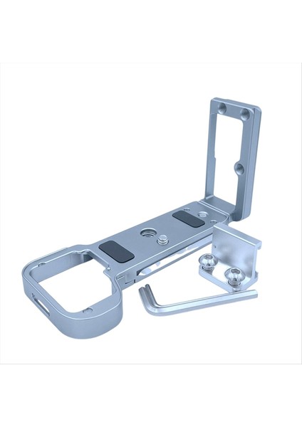 Hızlı Bırakma Plakası L Bracket Kamera Kamera Kavrama Sony A7C2 A7CR Kamera El Kavrama Taban Dikey L Parantezi Gümüş Gri (Yurt Dışından)