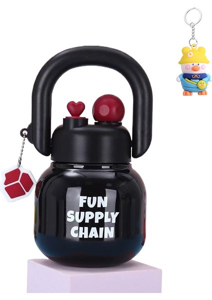 316 Paslanmaz Çelik Termos Bardağı Büyük Kapasiteli Çift Içecek Büyük Göbek Bardağı Sevimli Taşınabilir Su Bardağı (Yurt Dışından)