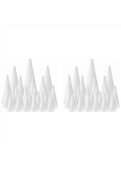 48 Pack Zanaat Köpük Konileri Köpük Ağacı Konileri Sanat El Sanatları Noel Ağacı Okul Diy Zanaat Projesi Için Koniler Şekilli Köpük (Yurt Dışından)