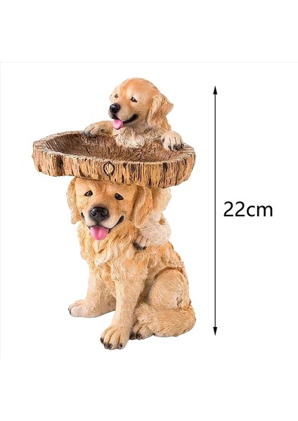 2x Köpek Polyresin Kuş Banyosu Kahverengi Kaide El Yapımı Ler Açık Ev Bahçesi Çim Bahçesi Süslemeleri (Yurt Dışından) fiyatları