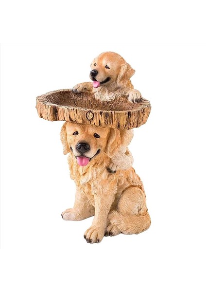 2x Köpek Polyresin Kuş Banyosu Kahverengi Kaide El Yapımı Ler Açık Ev Bahçesi Çim Bahçesi Süslemeleri (Yurt Dışından) modelleri