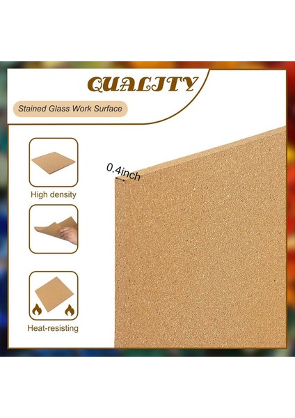 12 Inç x 12 Inç Isıya Dayanıklı Vitray Işler Yüzeyini Kalın Paspas Vitray Yapım Araçları Korumak Için Aletler (Yurt Dışından) fiyatları