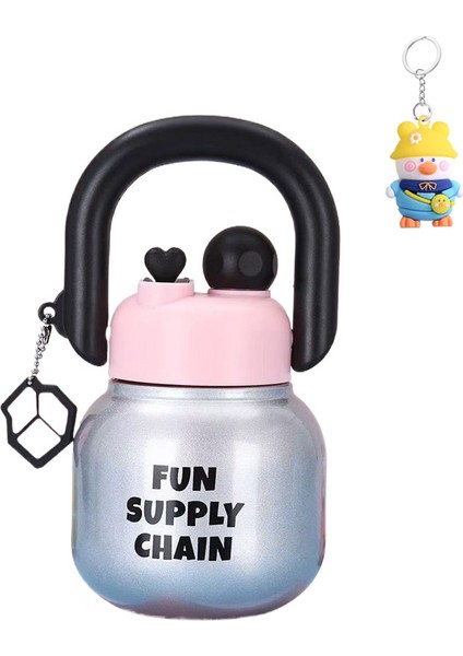 316 Paslanmaz Çelik Termos Bardağı Büyük Kapasiteli Çift Içecek Büyük Göbek Bardağı Sevimli Taşınabilir Su Bardağı (Yurt Dışından)