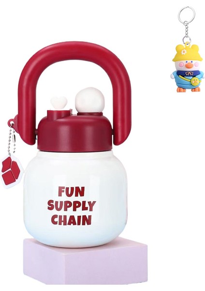 316 Paslanmaz Çelik Termos Bardağı Büyük Kapasiteli Çift Içecek Büyük Göbek Bardağı Sevimli Taşınabilir Su Bardağı (Yurt Dışından)