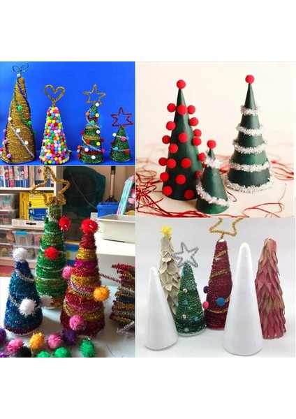 48 Pack Zanaat Köpük Konileri Köpük Ağacı Konileri Sanat El Sanatları Noel Ağacı Okul Diy Zanaat Projesi Için Koniler Şekilli Köpük (Yurt Dışından) indirimleri