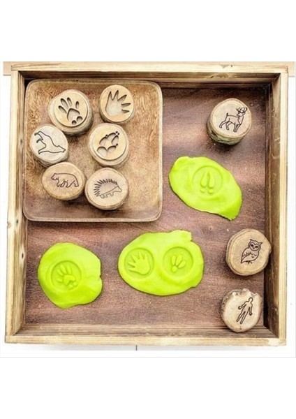 9 Adet Hayvan Izleri Damgalar Kalıp Hayvan Ayak Izleri Gravür Ahşap Çocuk Oyuncakları Çamurlu Zemin Kar Alanı Adım Baskılar Çiftliği (Yurt Dışından) indirimleri