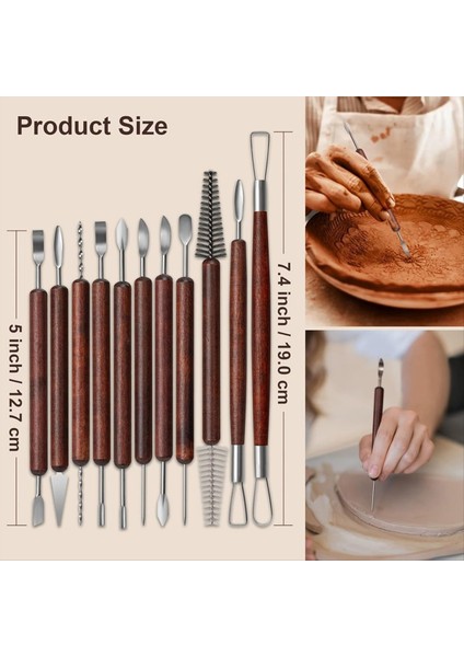 Kil Araçları Kiti 43 Pcs Kırmızı Çanak Çömlek Aletleri Pratik Polimer Kil Heykel Araçları Kiti Yetişkinler Için Hava Kuru Kil Araçları (Yurt Dışından) fiyatları