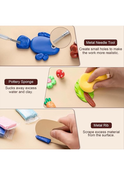 Kil Araçları Kiti 43 Pcs Kırmızı Çanak Çömlek Aletleri Pratik Polimer Kil Heykel Araçları Kiti Yetişkinler Için Hava Kuru Kil Araçları (Yurt Dışından) indirimleri
