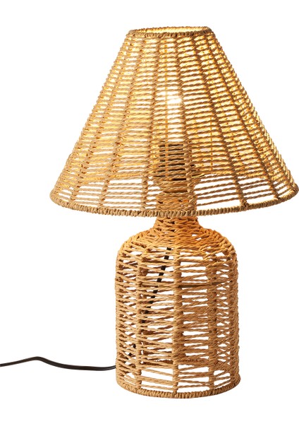 Mateo Ipli Rattan Hasır Abajur modelleri