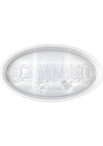 Noel Tepsisi Silikon Kalıp Diy Oval Yarı Boyutlu Noel Dekoratif Tepsi Depolama Tepsisi Süslemeleri (Yurt Dışından)