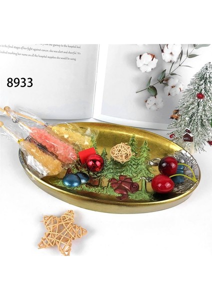 Noel Tepsisi Silikon Kalıp Diy Oval Yarı Boyutlu Noel Dekoratif Tepsi Depolama Tepsisi Süslemeleri (Yurt Dışından) modelleri